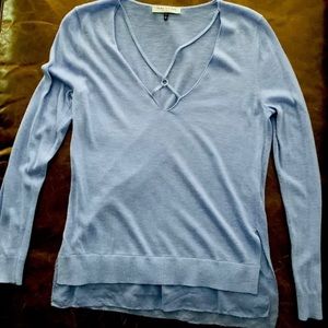 Halston Heritage Layered Pullover Sweater With Neck Detail, Women’s Small, NWOT